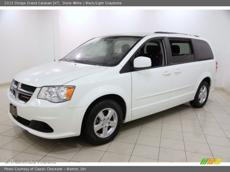 Stone White / Black/Light Graystone 2013 Dodge Grand Caravan SXT