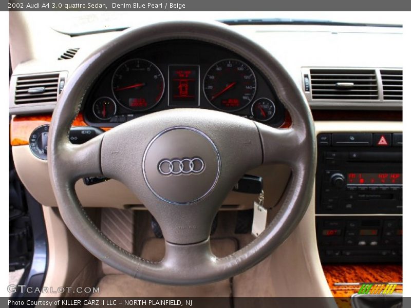 Denim Blue Pearl / Beige 2002 Audi A4 3.0 quattro Sedan