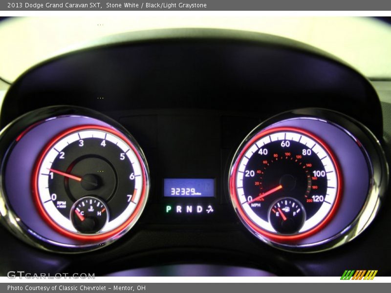 Stone White / Black/Light Graystone 2013 Dodge Grand Caravan SXT