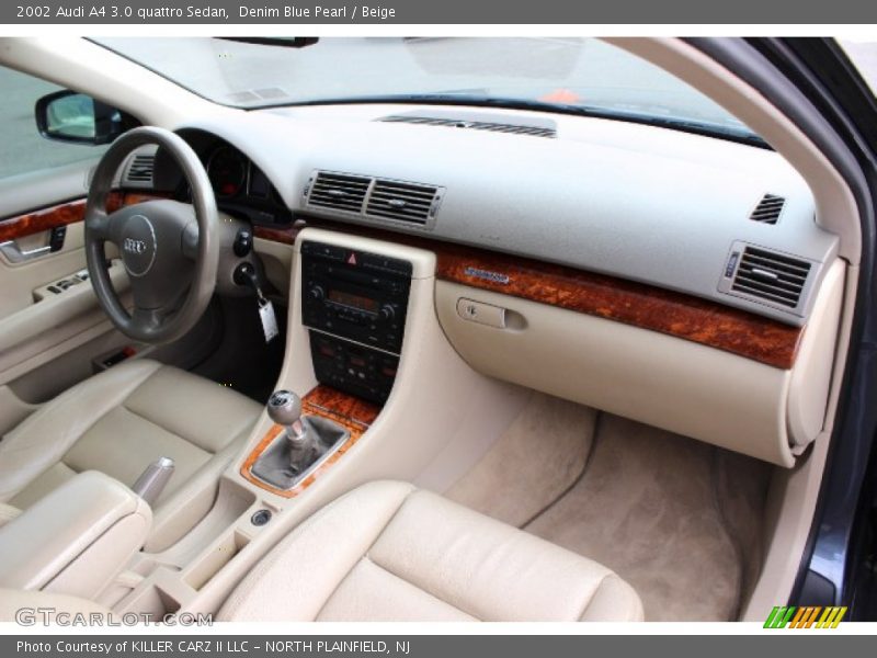 Denim Blue Pearl / Beige 2002 Audi A4 3.0 quattro Sedan