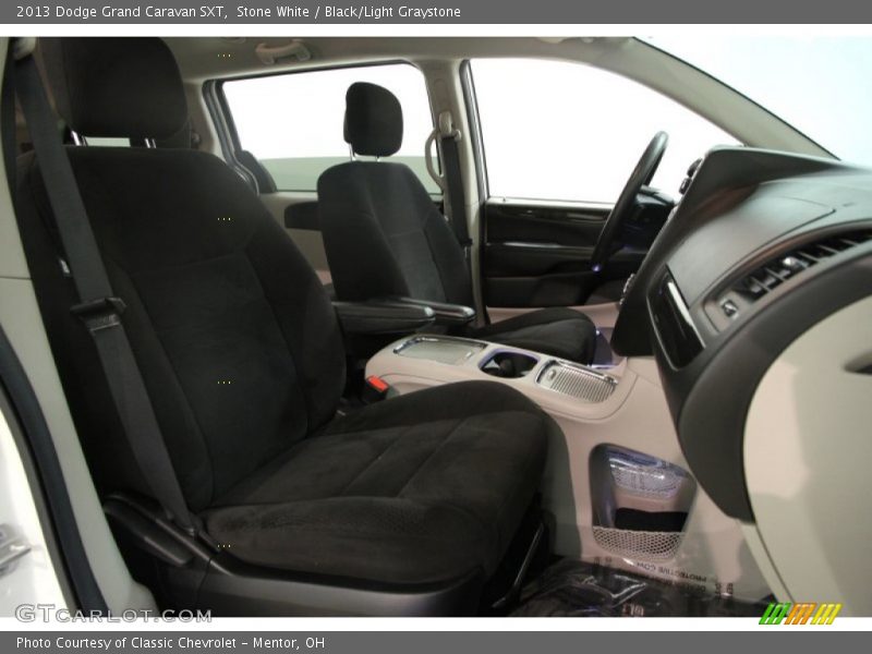 Stone White / Black/Light Graystone 2013 Dodge Grand Caravan SXT