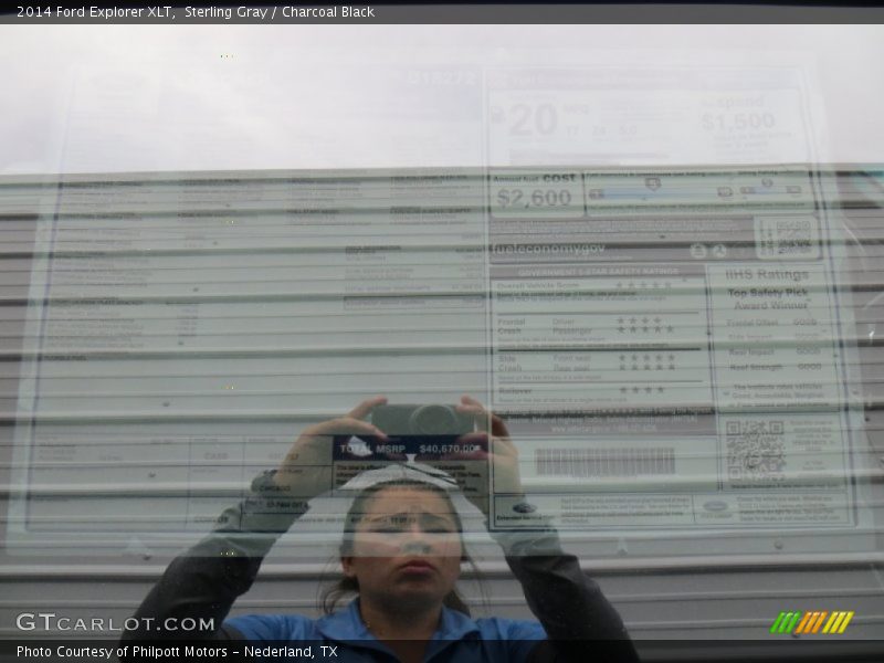 Sterling Gray / Charcoal Black 2014 Ford Explorer XLT