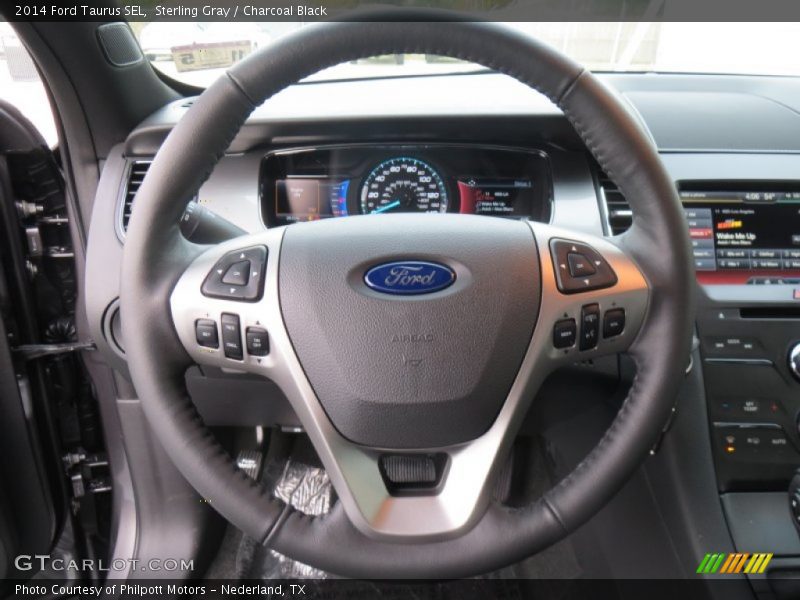 Sterling Gray / Charcoal Black 2014 Ford Taurus SEL