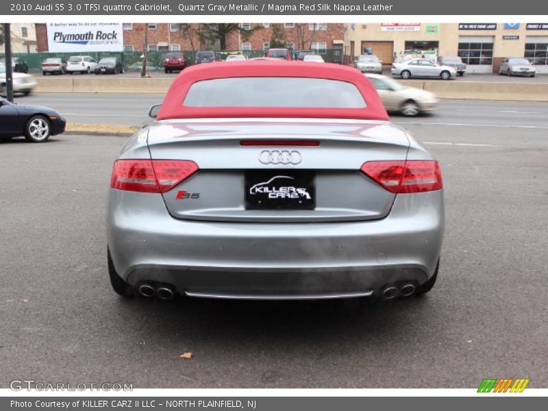 Quartz Gray Metallic / Magma Red Silk Nappa Leather 2010 Audi S5 3.0 TFSI quattro Cabriolet