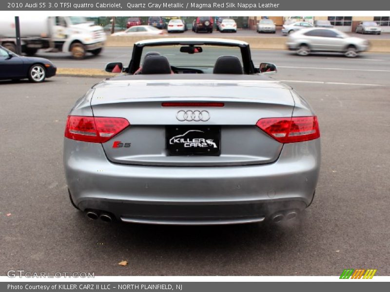 Quartz Gray Metallic / Magma Red Silk Nappa Leather 2010 Audi S5 3.0 TFSI quattro Cabriolet