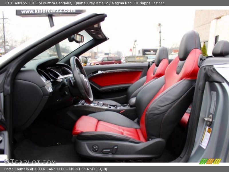 Quartz Gray Metallic / Magma Red Silk Nappa Leather 2010 Audi S5 3.0 TFSI quattro Cabriolet