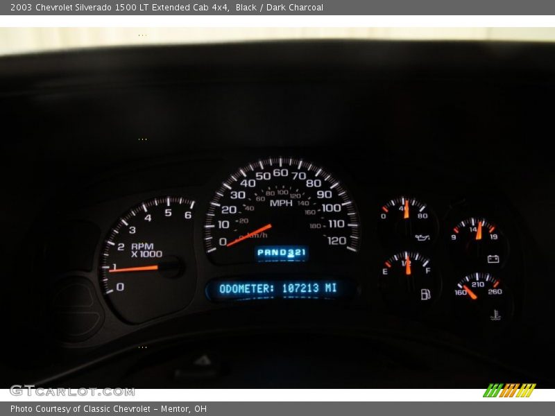 Black / Dark Charcoal 2003 Chevrolet Silverado 1500 LT Extended Cab 4x4
