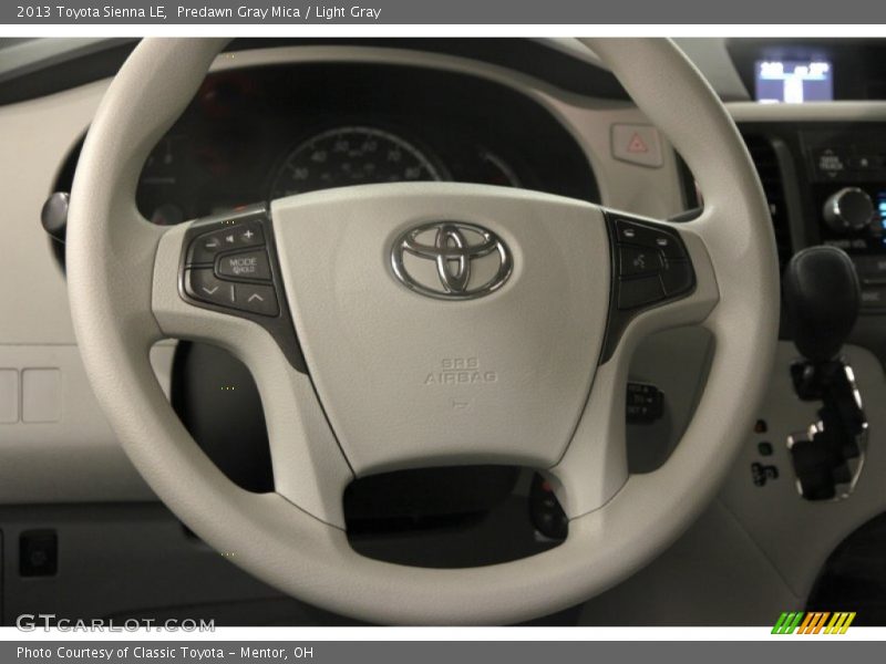 Predawn Gray Mica / Light Gray 2013 Toyota Sienna LE
