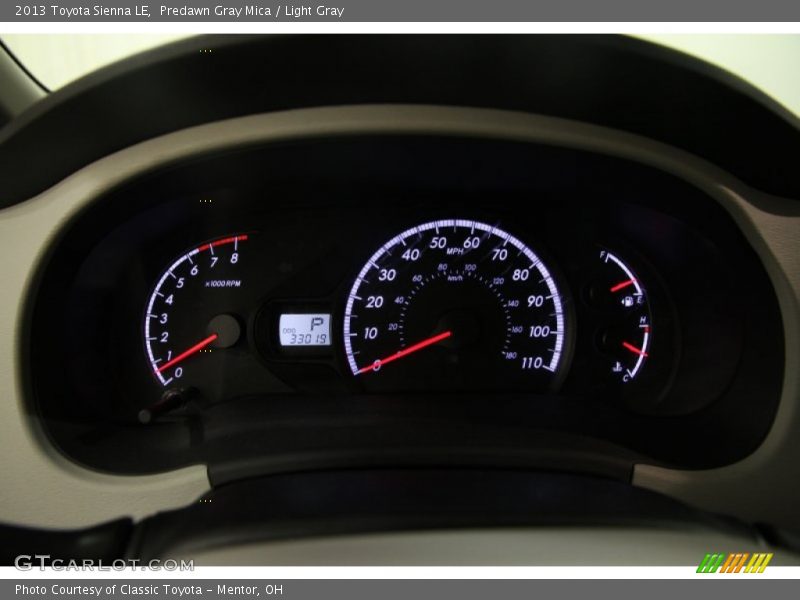 Predawn Gray Mica / Light Gray 2013 Toyota Sienna LE