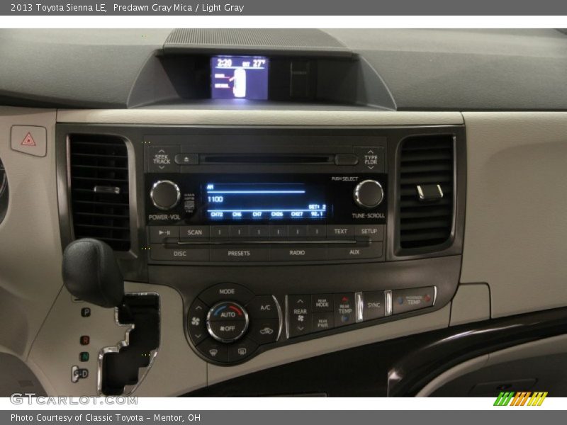 Predawn Gray Mica / Light Gray 2013 Toyota Sienna LE