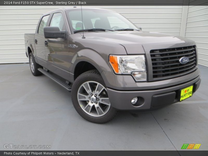 Sterling Grey / Black 2014 Ford F150 STX SuperCrew