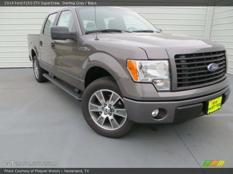 Sterling Grey / Black 2014 Ford F150 STX SuperCrew