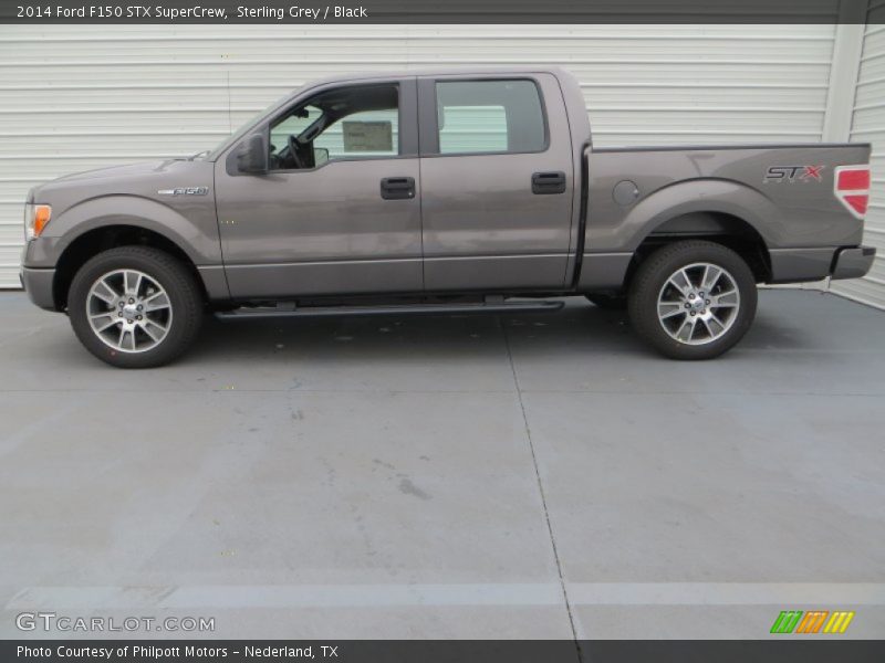 Sterling Grey / Black 2014 Ford F150 STX SuperCrew