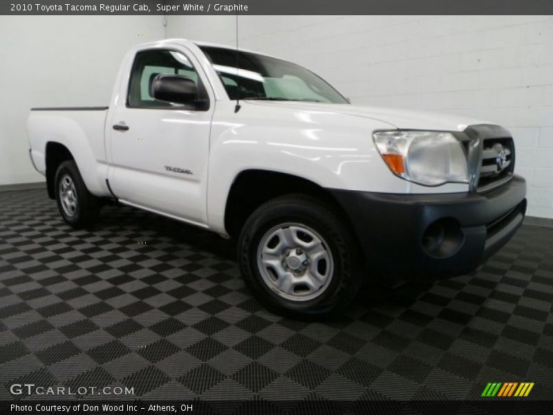Super White / Graphite 2010 Toyota Tacoma Regular Cab
