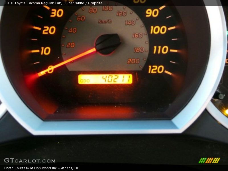 Super White / Graphite 2010 Toyota Tacoma Regular Cab