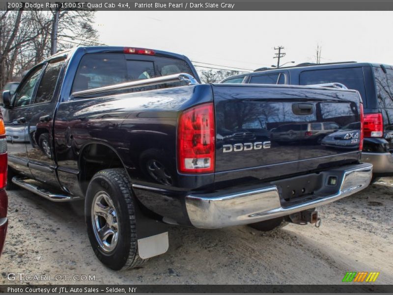 Patriot Blue Pearl / Dark Slate Gray 2003 Dodge Ram 1500 ST Quad Cab 4x4