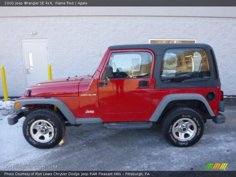 Flame Red / Agate 2000 Jeep Wrangler SE 4x4