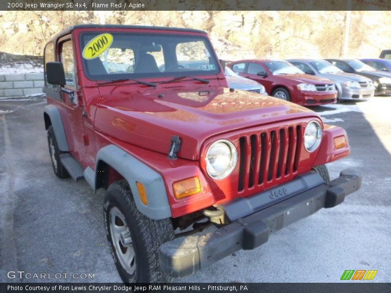 Flame Red / Agate 2000 Jeep Wrangler SE 4x4