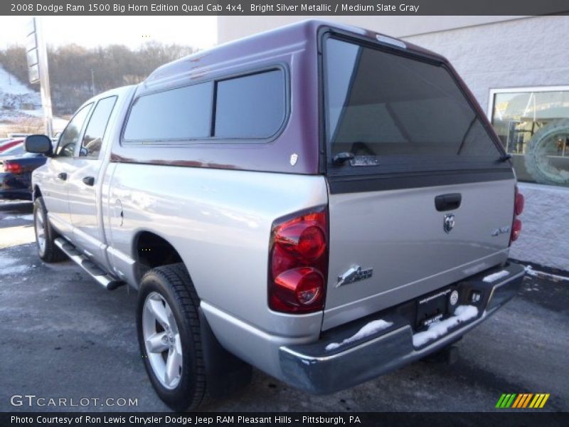 Bright Silver Metallic / Medium Slate Gray 2008 Dodge Ram 1500 Big Horn Edition Quad Cab 4x4