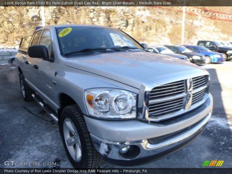 Bright Silver Metallic / Medium Slate Gray 2008 Dodge Ram 1500 Big Horn Edition Quad Cab 4x4