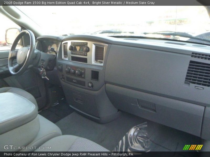 Bright Silver Metallic / Medium Slate Gray 2008 Dodge Ram 1500 Big Horn Edition Quad Cab 4x4