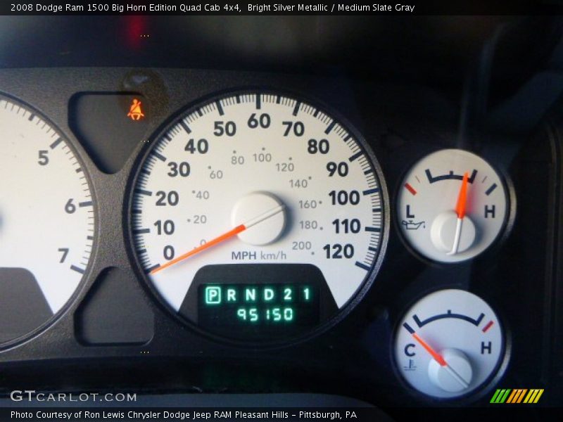 Bright Silver Metallic / Medium Slate Gray 2008 Dodge Ram 1500 Big Horn Edition Quad Cab 4x4