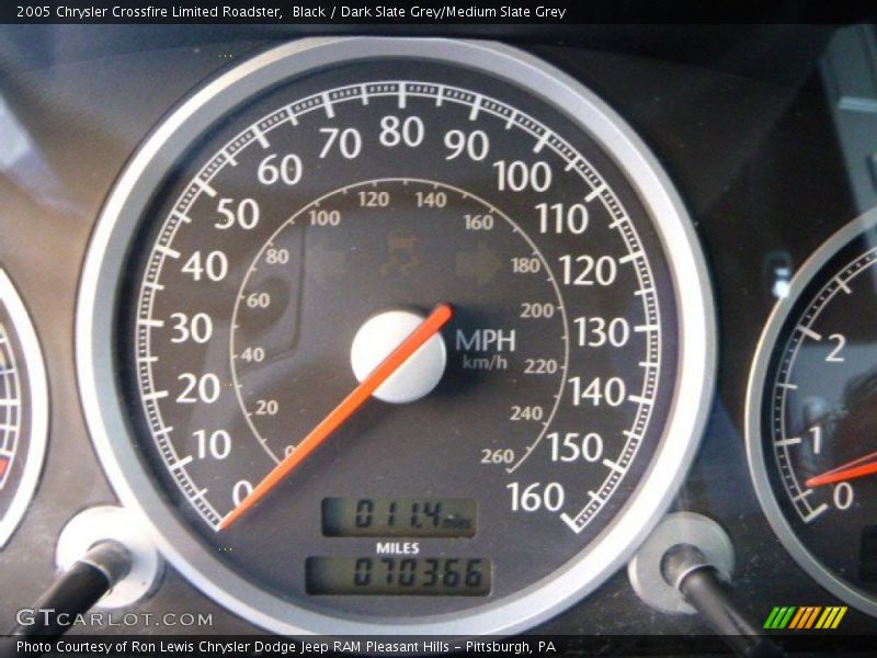 Black / Dark Slate Grey/Medium Slate Grey 2005 Chrysler Crossfire Limited Roadster