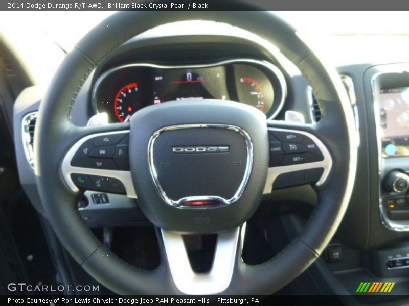 Brilliant Black Crystal Pearl / Black 2014 Dodge Durango R/T AWD