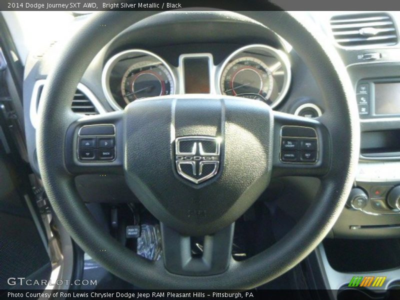 Bright Silver Metallic / Black 2014 Dodge Journey SXT AWD