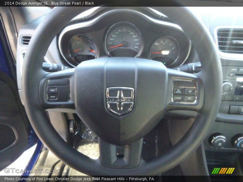 Blue Streak Pearl / Black 2014 Dodge Avenger SE
