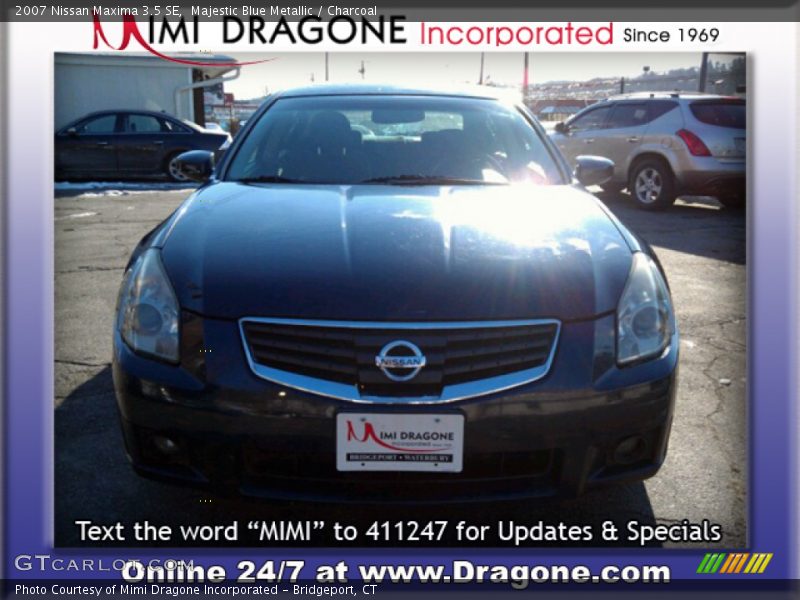 Majestic Blue Metallic / Charcoal 2007 Nissan Maxima 3.5 SE