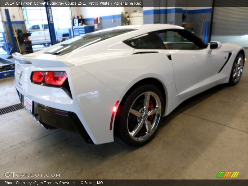 Arctic White / Adrenaline Red 2014 Chevrolet Corvette Stingray Coupe Z51