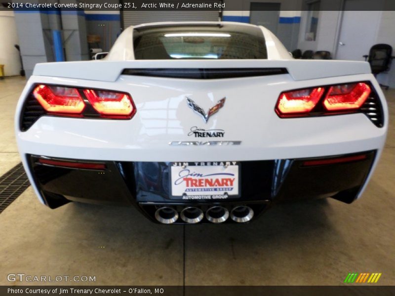 Arctic White / Adrenaline Red 2014 Chevrolet Corvette Stingray Coupe Z51