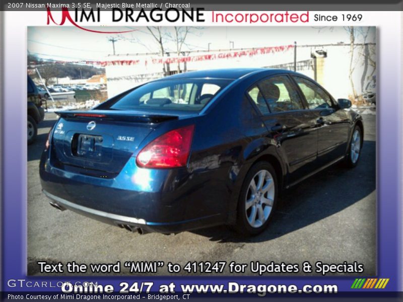Majestic Blue Metallic / Charcoal 2007 Nissan Maxima 3.5 SE