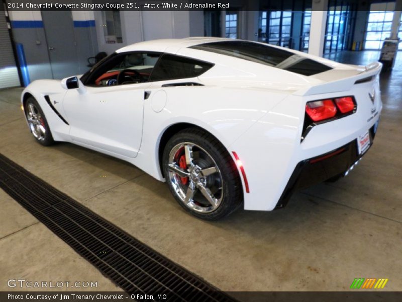 Arctic White / Adrenaline Red 2014 Chevrolet Corvette Stingray Coupe Z51