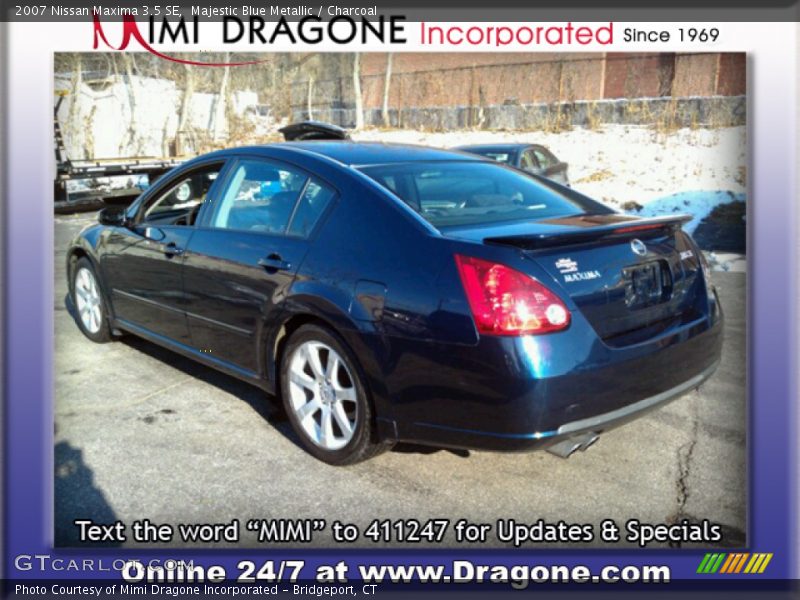Majestic Blue Metallic / Charcoal 2007 Nissan Maxima 3.5 SE