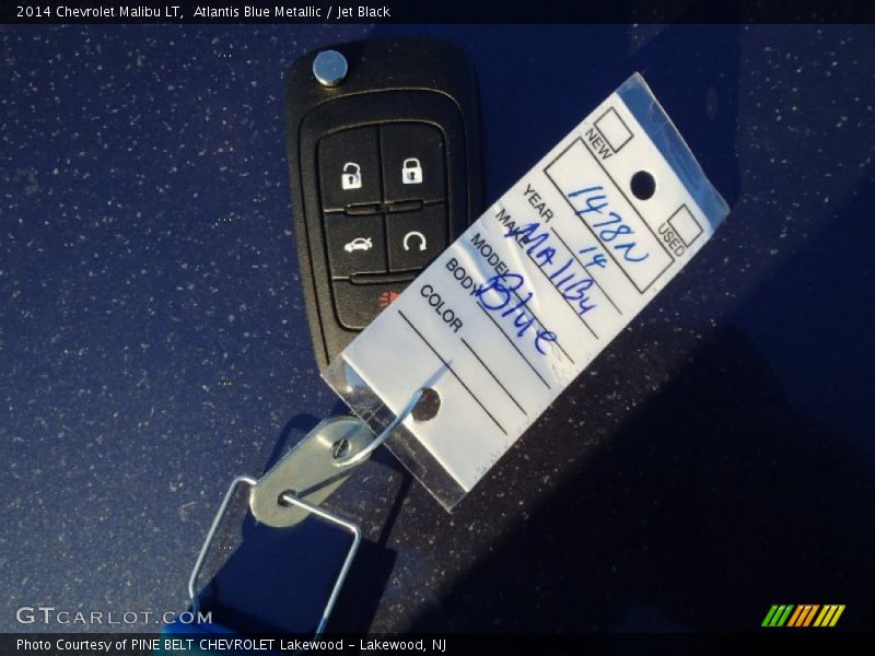Atlantis Blue Metallic / Jet Black 2014 Chevrolet Malibu LT