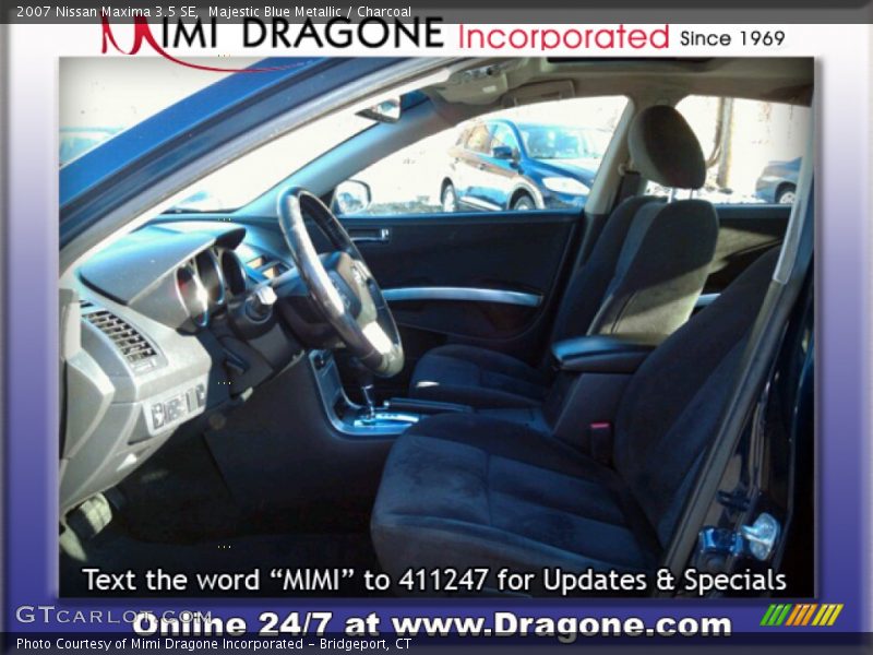 Majestic Blue Metallic / Charcoal 2007 Nissan Maxima 3.5 SE