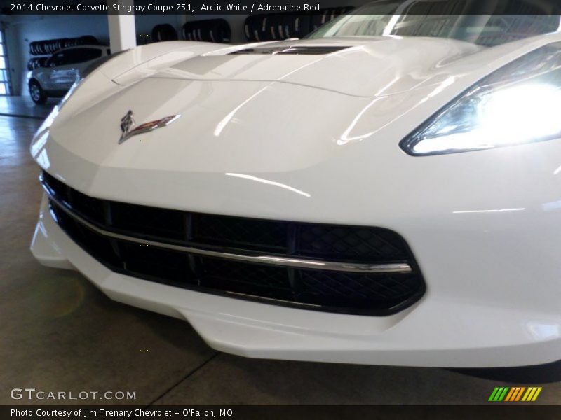 Arctic White / Adrenaline Red 2014 Chevrolet Corvette Stingray Coupe Z51