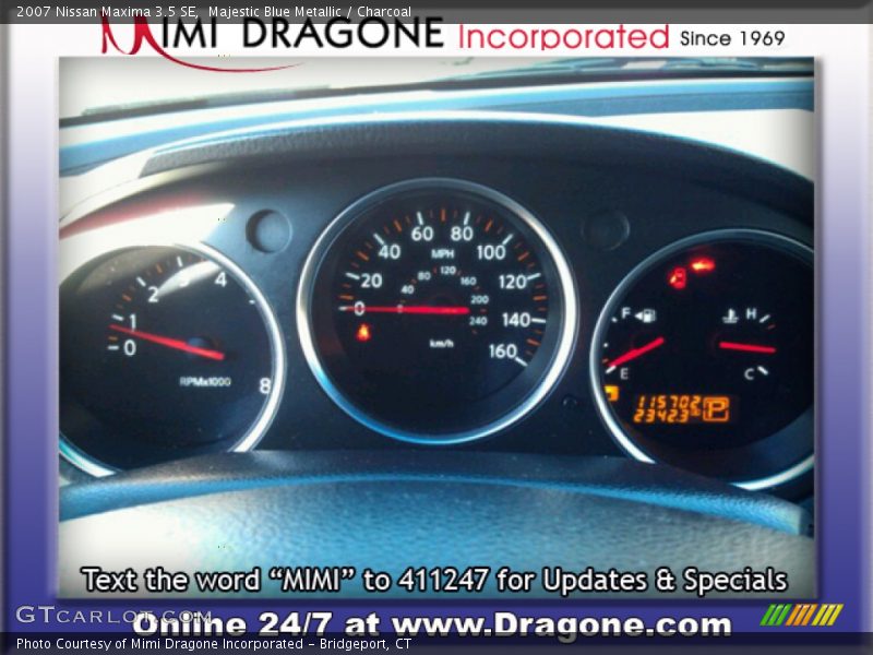 Majestic Blue Metallic / Charcoal 2007 Nissan Maxima 3.5 SE