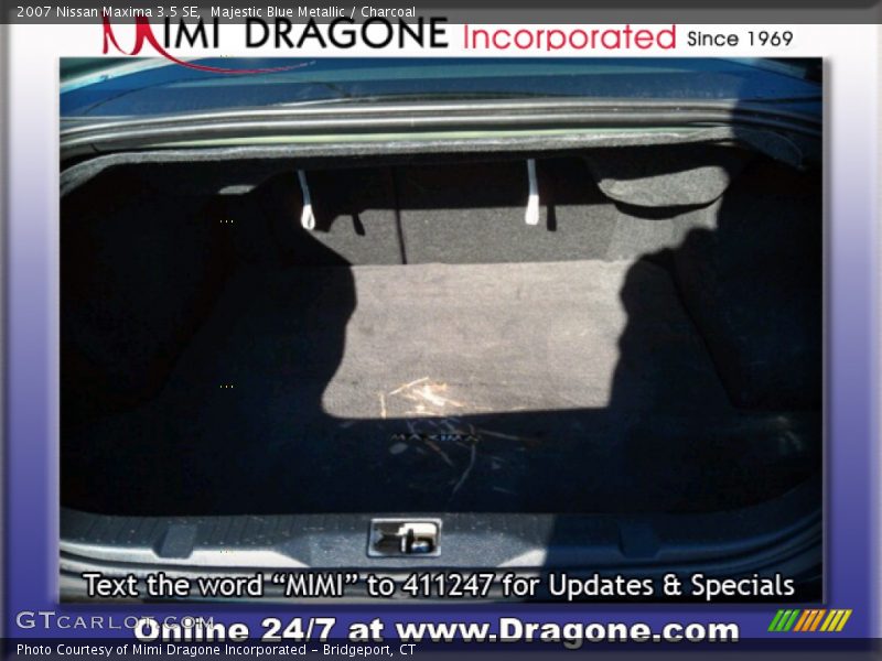 Majestic Blue Metallic / Charcoal 2007 Nissan Maxima 3.5 SE