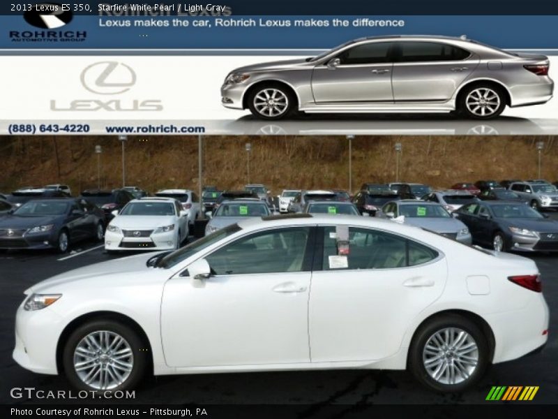 Starfire White Pearl / Light Gray 2013 Lexus ES 350