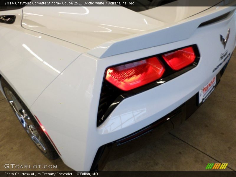 Arctic White / Adrenaline Red 2014 Chevrolet Corvette Stingray Coupe Z51