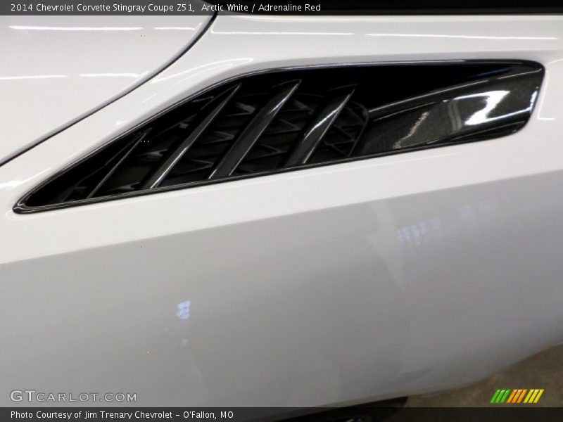 Arctic White / Adrenaline Red 2014 Chevrolet Corvette Stingray Coupe Z51
