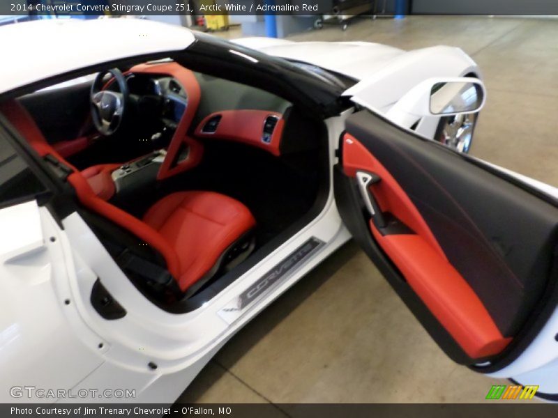 Arctic White / Adrenaline Red 2014 Chevrolet Corvette Stingray Coupe Z51