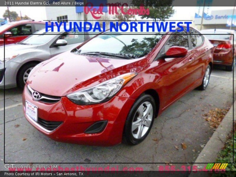 Red Allure / Beige 2011 Hyundai Elantra GLS