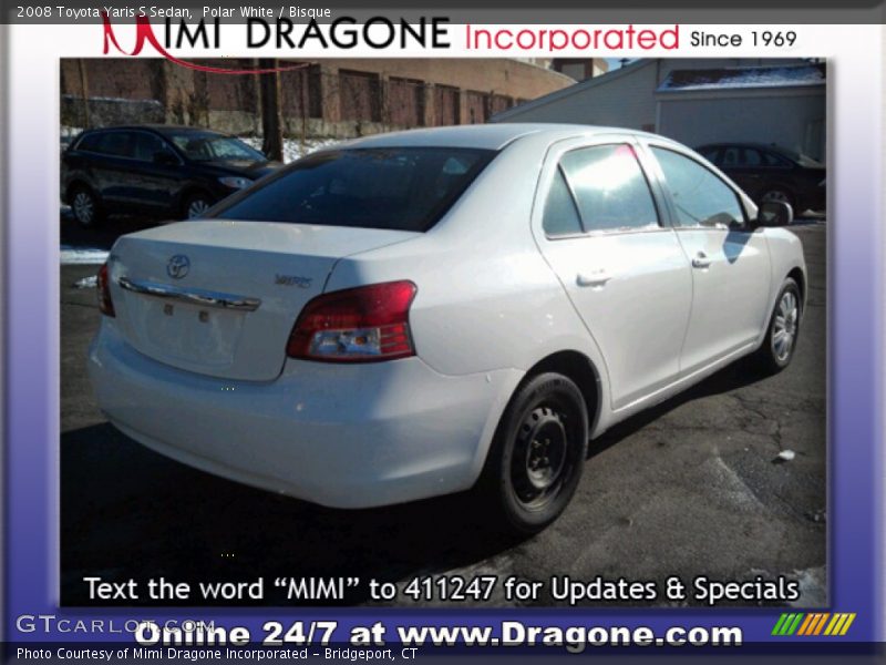 Polar White / Bisque 2008 Toyota Yaris S Sedan