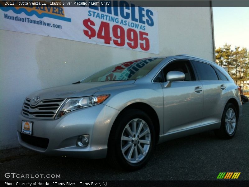 Classic Silver Metallic / Light Gray 2012 Toyota Venza LE