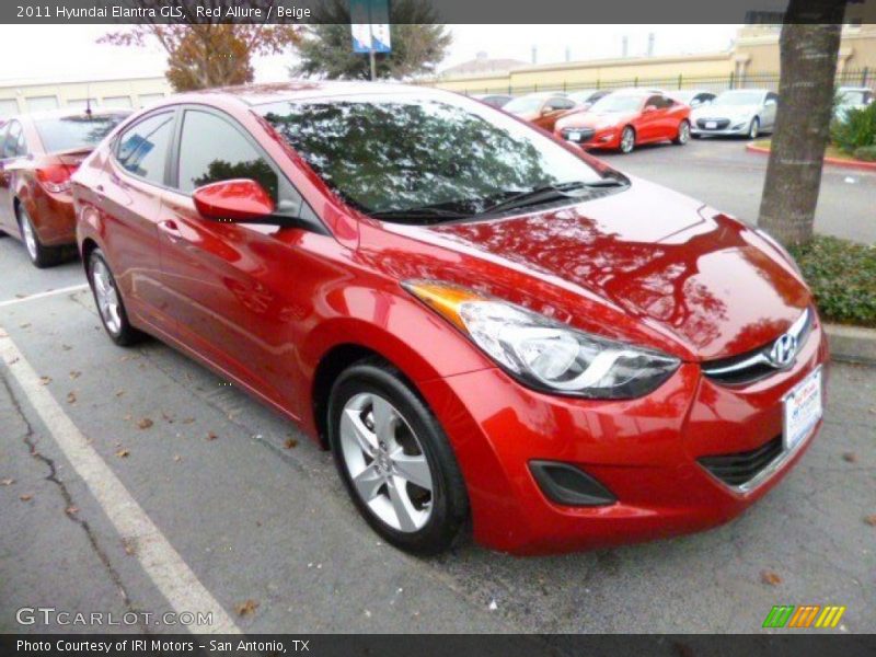 Red Allure / Beige 2011 Hyundai Elantra GLS