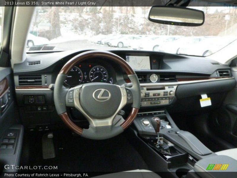 Starfire White Pearl / Light Gray 2013 Lexus ES 350
